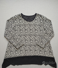 Maglia donna fantasia zebrata 3XL - Made in Italy