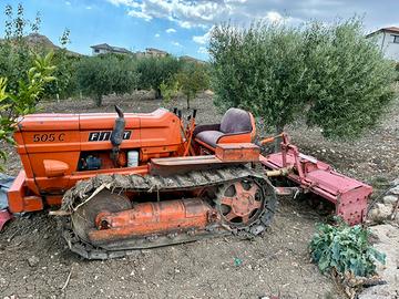 Trattore Cingolato Fiat 505 C con Fresa