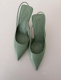 Scarpe con tacco alto in pelle vera Zara, n 37