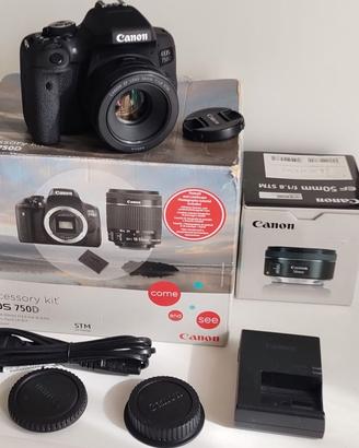 Canon EOS 750D 24.2Mpx Canon 50mm/1.8