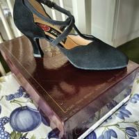 scarpe da ballo tg 34 PAOUL in camoscio Nero