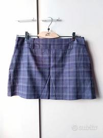 Mini gonna Benetton viola e celeste morbida tg46IT