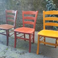 6 Sedie in legno massello