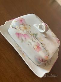 Contenitore per burro in ceramica e coltello