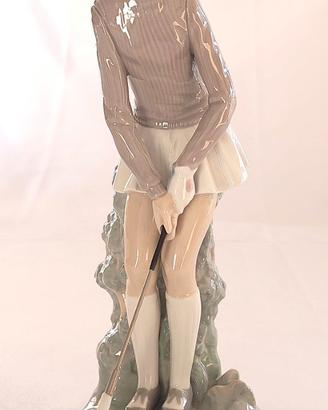Statuina Lladró Lady Golfer Vintage 1973