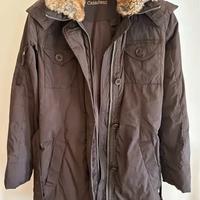 Canadiens Parka piumino naturale marrone donna
