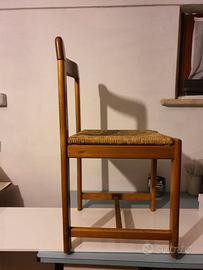 6 Sedie in Legno e Paglia