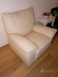 Poltrona ecopelle reclinabile 