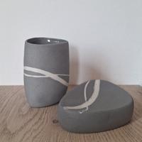 Set bagno portasapone e porta spazzolini