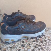  skechers nero/oro donna sportive 39 D'Lites 