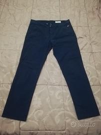 Pantaloni Montezemolo Slim Cotone Taglia 32/46