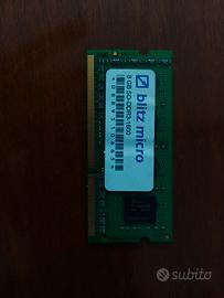 1x8Gb RAM SODIMM DDR3 1600MHZ