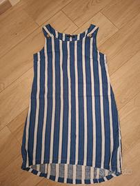 Vestito Lino con design a righe