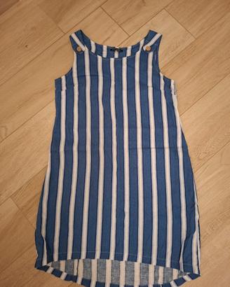 Vestito Lino con design a righe