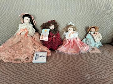 Set 4 bambole porcellana