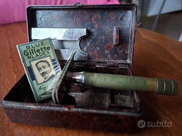 Rasoio Gilette vintage con scatola in bachelite