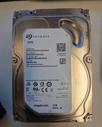Hard Disk Seagate 2TB SV35 Zero ore come nuovo