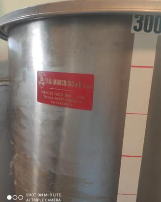 Botti acciaio inox 18/10 da 300 litri per olio
