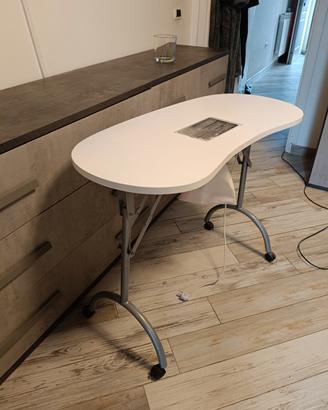 Tavolo unghie pieghevole con aspiratore 