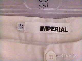 Pantalone Imperial uomo bianco tg 44 cotone