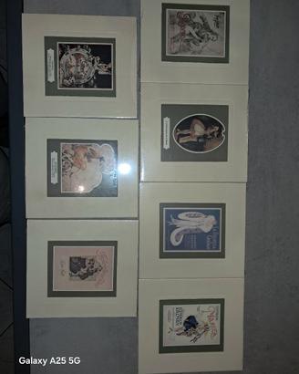 Lotto 7 Stampe Vintage Stile Liberty / Art Déco