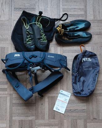 Imbracatura CLIMBING Petzl ADJAMA + scarpe NUOVO