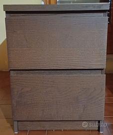 COPPIA COMODINI /CASSETTIERE 2 CASSETTI 