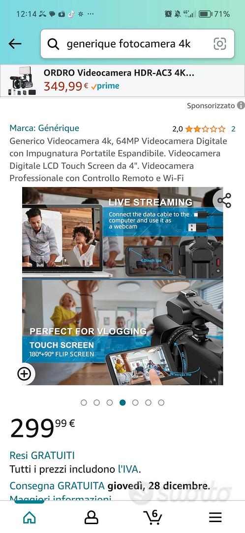 videocamera - Audio/Video In vendita a Milano