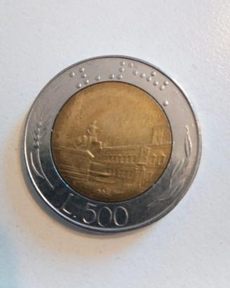 Moneta Rara Da 500 Lire Bimetallica Del 1986.