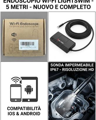 Endoscopio Wi-Fi Lightswim 5m per Smartphone