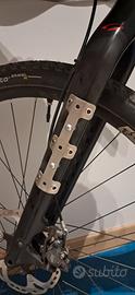 Supporto doppio borse  forcella  gravel carbon