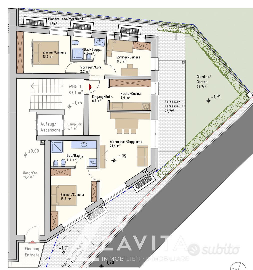 Subito – Lavita Immo – Nuovo quadrilocale con giardino a Ora #finsubito richiedi mutuo fino 100%