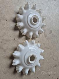 Coppia di paralumi in vetro plafoniera, campana