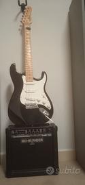 chitarra elettrica Behringer con amplificatore 