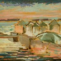 Voltolino Fontani, opera su tavola, Bagni Pejani