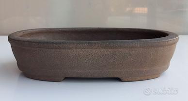Vaso bonsai in gres Tokoname - Shuho - cm26x19x5,5