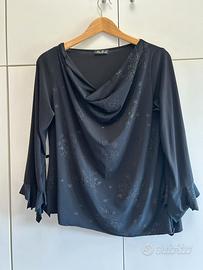 Camicia blusa elegante nera da donna