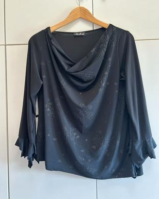 Camicia blusa elegante nera da donna