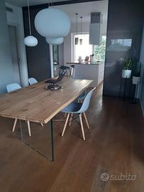 Gambe in vetro per tavolo