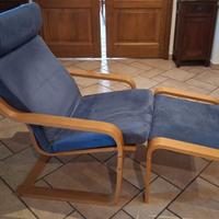 Poltrona con poggiapiedi POANG marca Ikea
