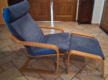 Poltrona con poggiapiedi POANG marca Ikea