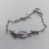 Bracciale religioso bambino argento 925 papa/madon