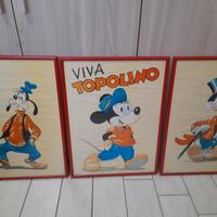 quadri di Topolino Pippo e Paperone vintage 