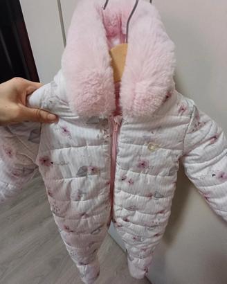 Tutone piumino invernale imbottito bambina Brums