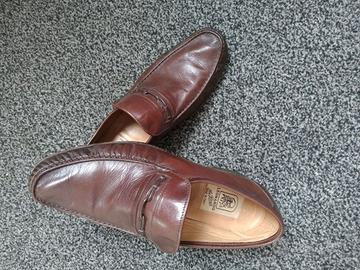 Mocassino in Pelle Vintage  Leonardo  Marrone 41,5