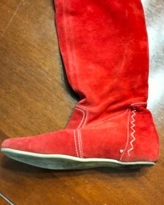 stivale rosso camoscio n°36