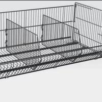 Cestino metallo zincato impilabile