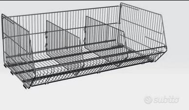 Cestino metallo zincato impilabile