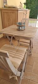 Set tavolo + 2 sedie ahabby chic
