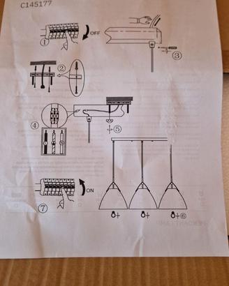 Lampadario Ledkia, tri-pendente | MAI USATO